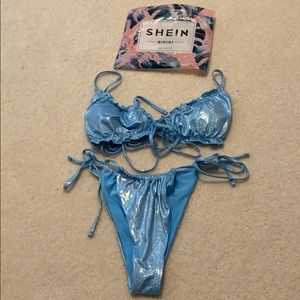 BRAND NEW! Shiny Blue Mermaid Bikini